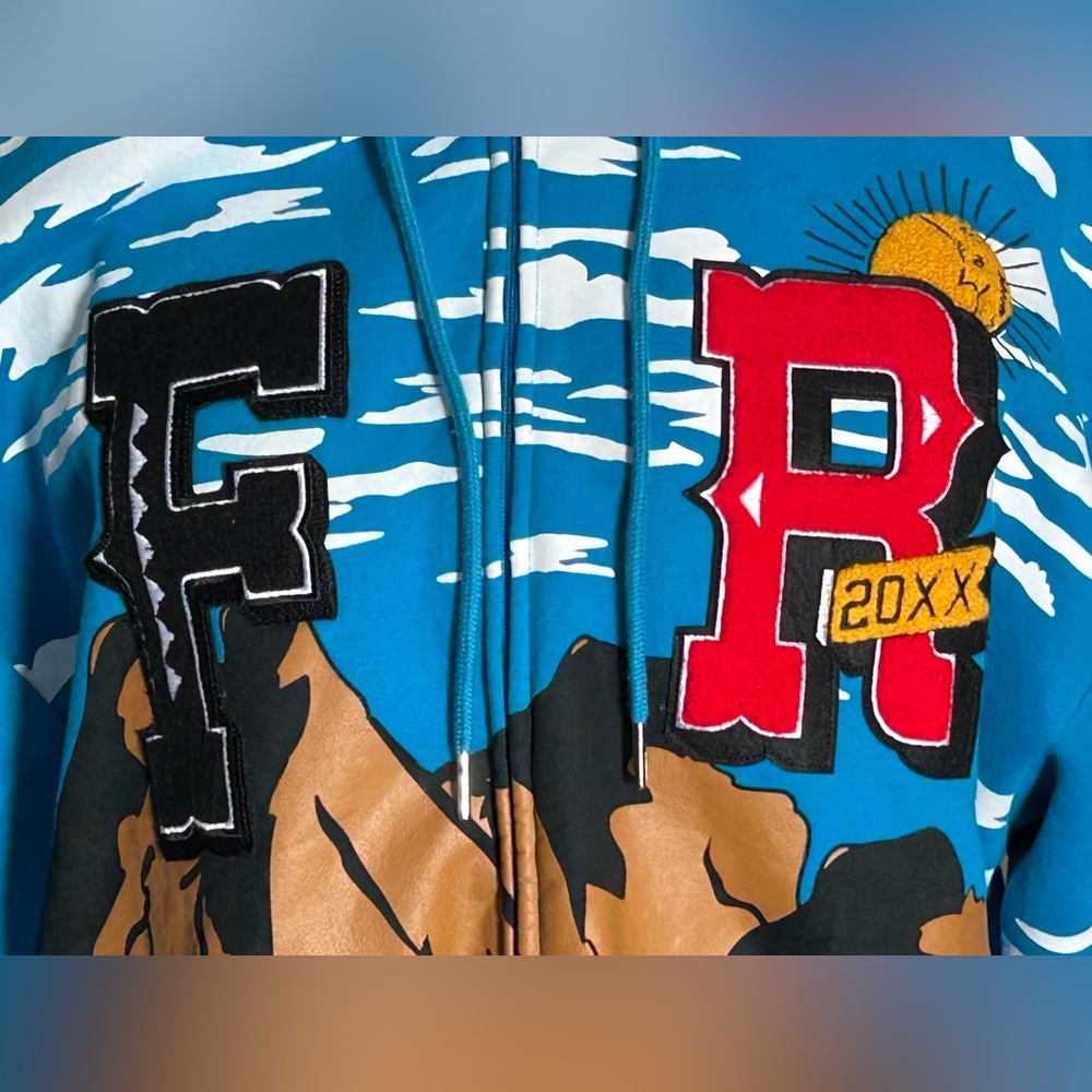 First Row Blue Graphic Hoodie Men’s XXL - Picture 3 of 9
